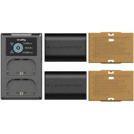 SmallRig 5409 - zestaw ładowarki i dwóch akumulatorów Canon LP-E6P - zawartość zestawu